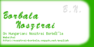 borbala nosztrai business card